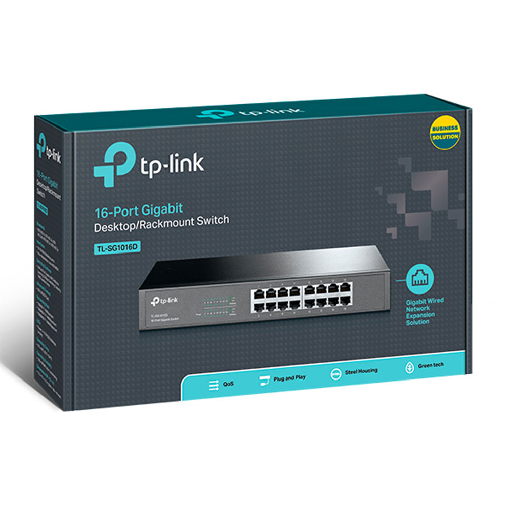 SWITCH DESKTOP DI RETE TP-LINK 16-Port 10/100/1000Mbps TL-SG1016D