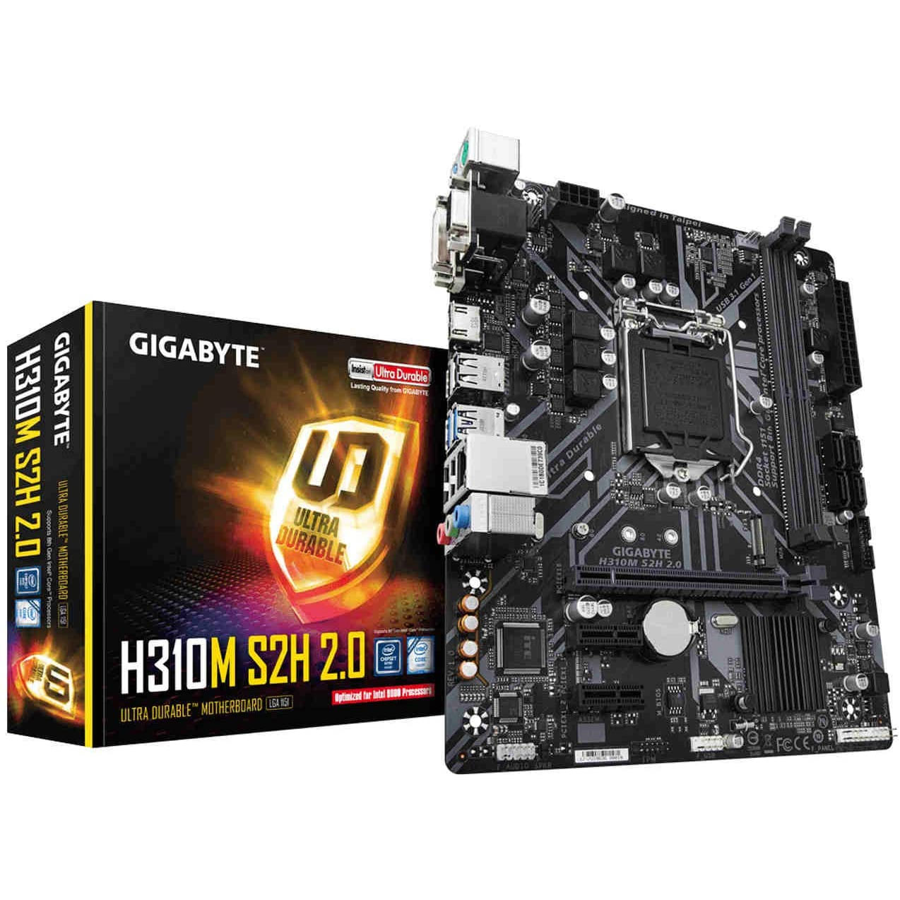 SCHEDA MADRE GIGABYTE INTEL GA-H310M-S2H 2.0 DDR4 Core i3/i5/i7 8° e 9° GENERAZIONE All in One USB 3.1 SK-1151