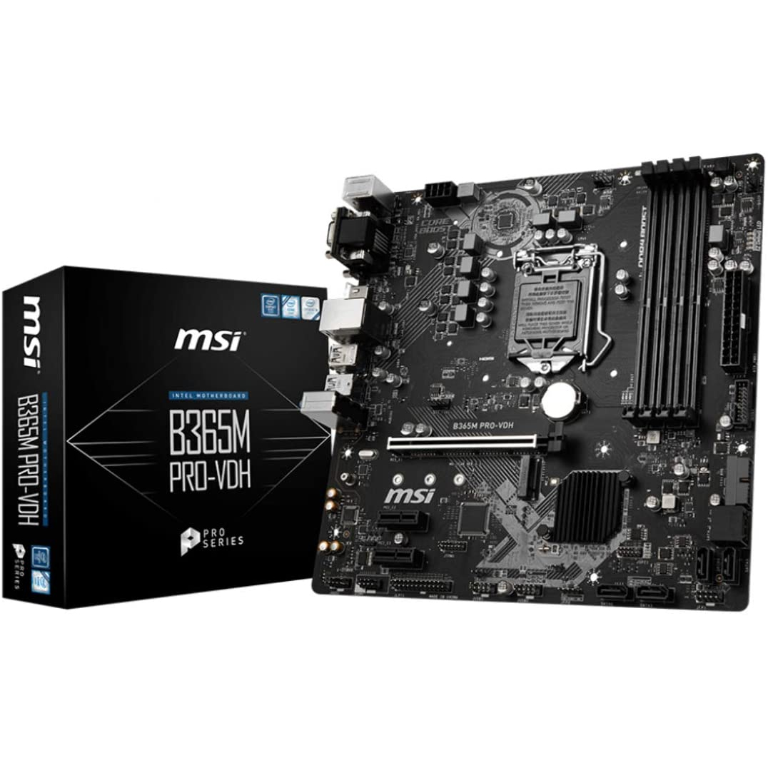 SCHEDA MADRE MSI INTEL B365M PRO-VDH DDR4 Core i3/i5/i7  8°/9° GENERAZIONE 4xDDR4 1M.2 2Pci-E 3.0 x16, D-Sub/DVI/HDMI, 8x USB3.1 SK-1151-V2