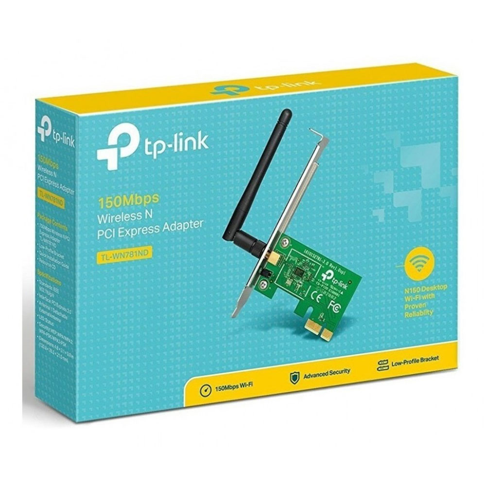SCHEDA RETE TP-LINK ETHERNET PCI Express WIRELESS N 150 Mbps TL-WN781ND