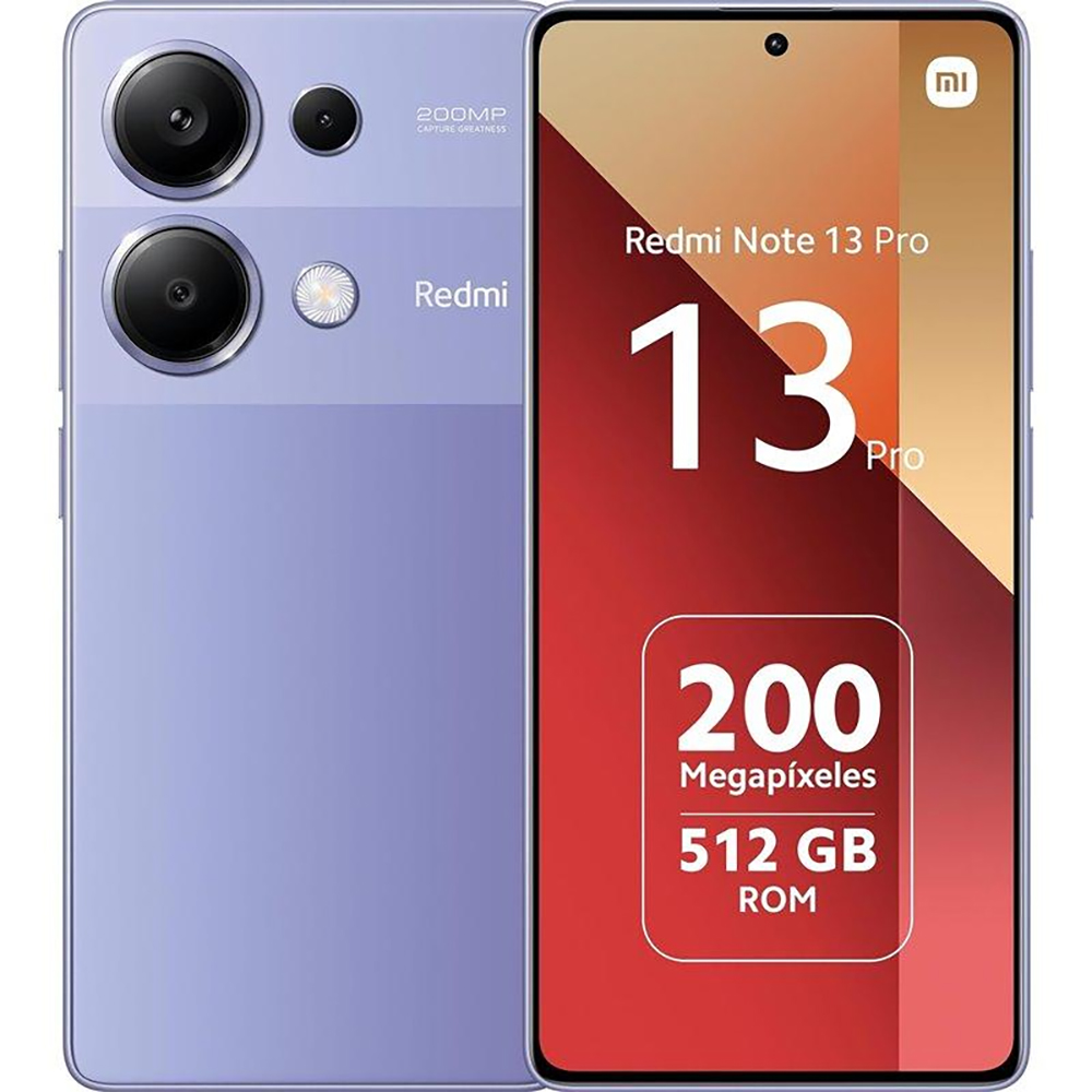 CELLULARE SMARTPHONE XIAOMI REDMI NOTE 13 PRO 4G LCD 6.67" NFC 12GB/512GB COLORE LAVANDER PURPLE GARANZIA EUROPEA