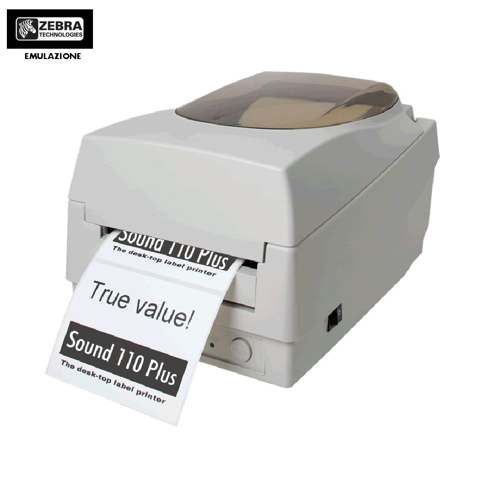 STAMPANTE METEOR TRASFERIMENTO TERMICO SOUND 110 PLUS EMULAZIONE ZEBRA PER CODICI A BARRE