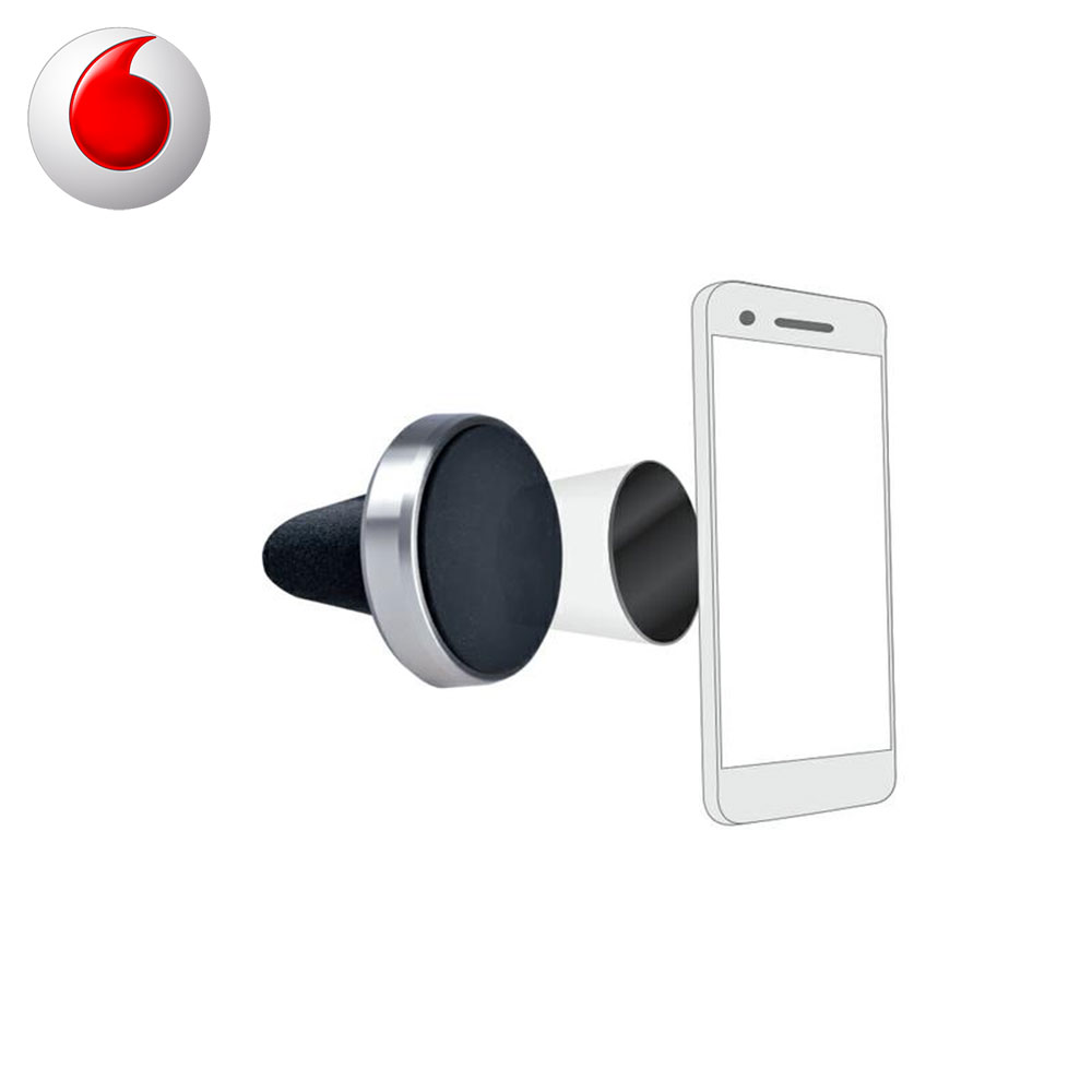 VODAFONE SUPPORTO AUTO UNIVERSLE CON FISSAGGIO MAGNETICO COLORE METAL SILVER
