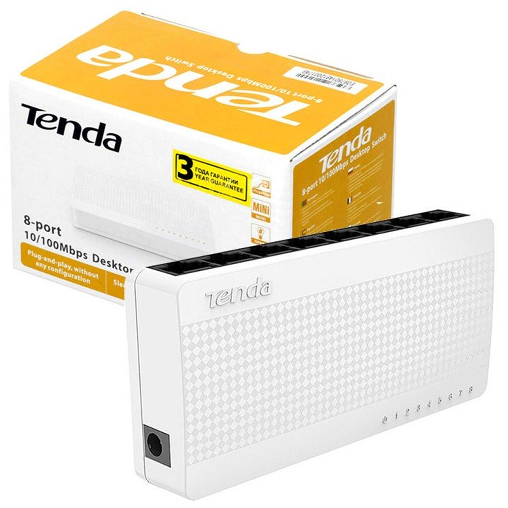 SWITCH DESKTOP DI RETE TENDA 8-Port 10/100Mbps S108-MINI