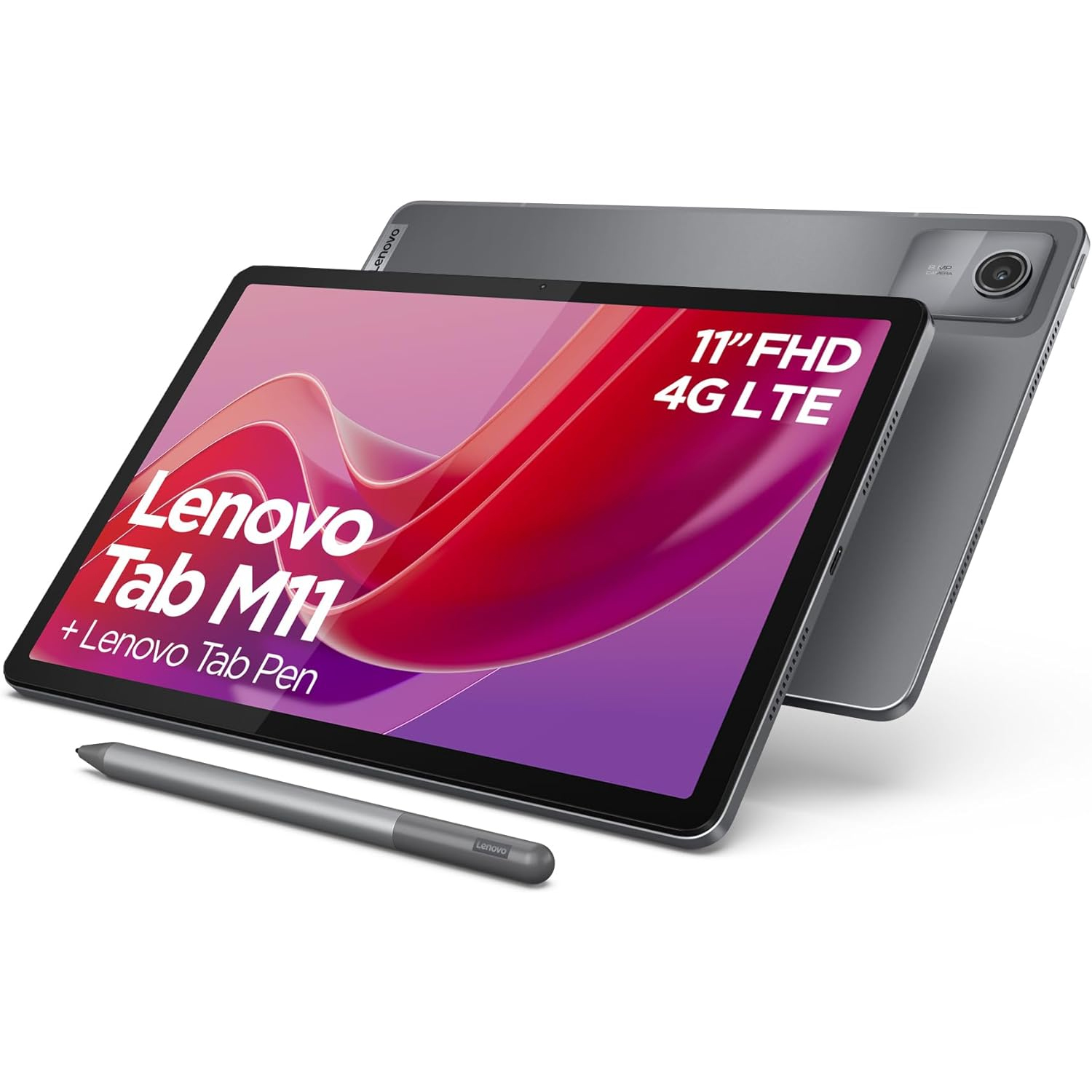 TABLET LENOVO Tab M11 TB330FU WiFi / 4G LTE + Tab Pen - LUNA GRAY - Display 10.95" FHD IPS - KTK G88 2.0 Ghz - RAM 8 GB - 128GB - Bluetooth - 2 Camera (8 Mpixel - 8 Mpixel) - Android