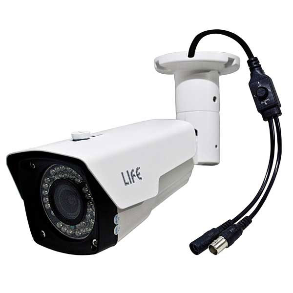 TELECAMERA BULLET 1Mpx 2in1 AHD/CVBS 720P IP65 L.VARIFOCAL 2,8~12mm, ICR, 42LED, CMOS 1/4" APTINA, OSD, COLORE BIANCO