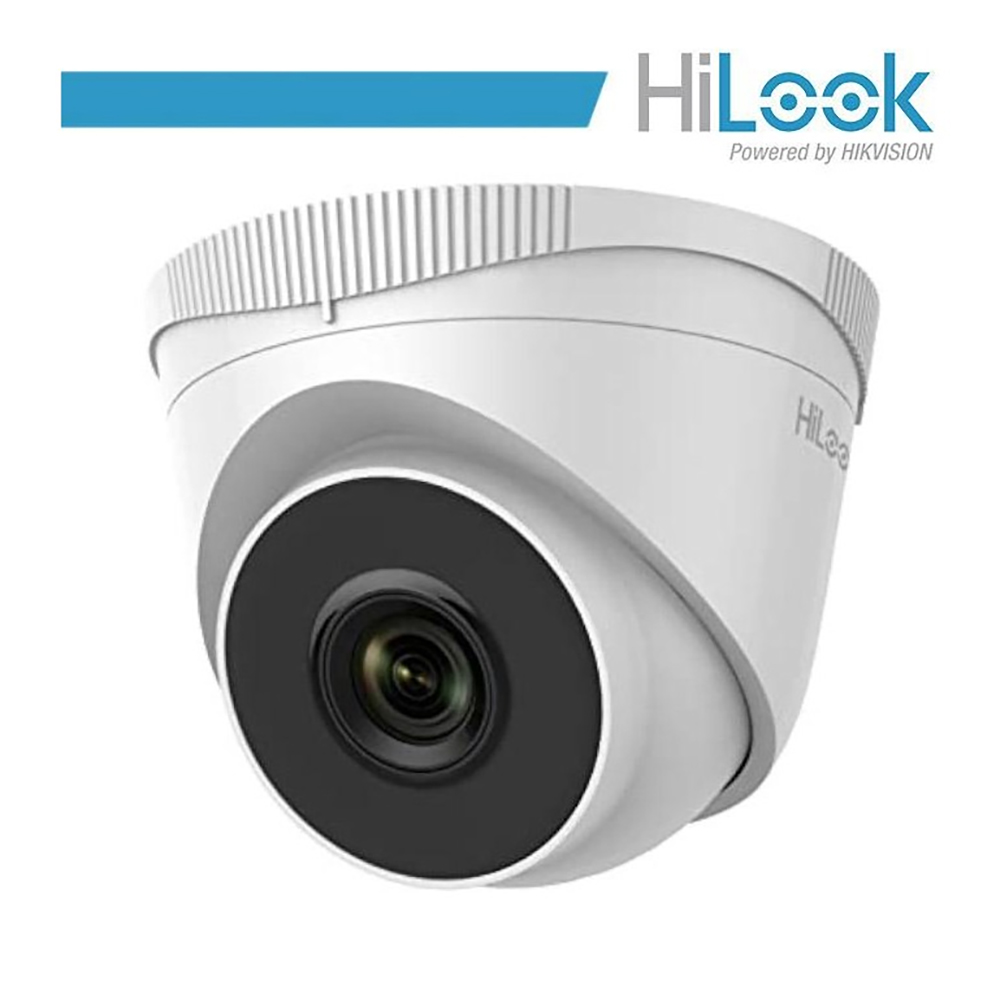 TELECAMERA TURRET IP Hilook 4Mpx, Ottica Fissa, 2.8mm Ultra265, IR 30mt COLORE BIANCO