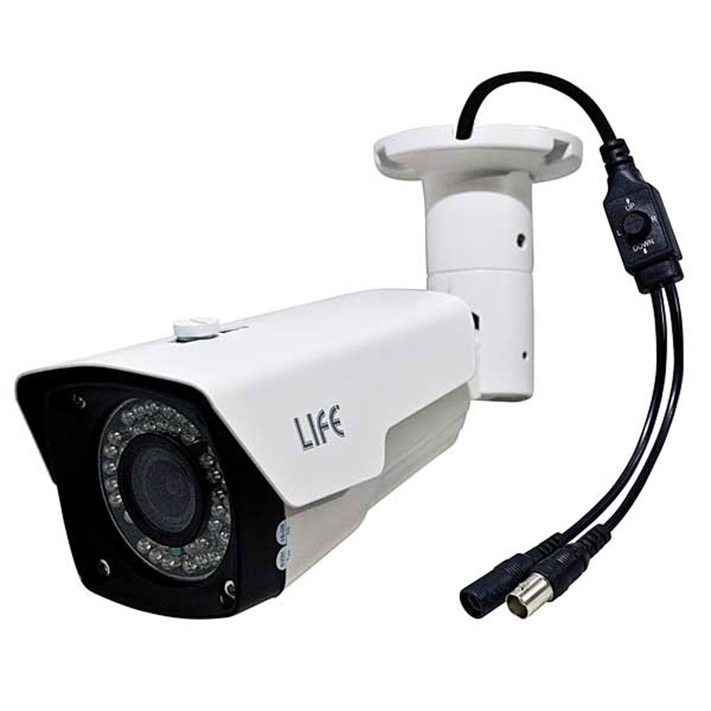 TELECAMERA BULLET 2Mpx 2in1 AHD/CVBS 1080P IP65 L.VARIFOCAL 2,8~12mm, ICR, 42LED, CMOS 1/2,8" Sony Exmor IMX322, OSD, COLORE BIANCO