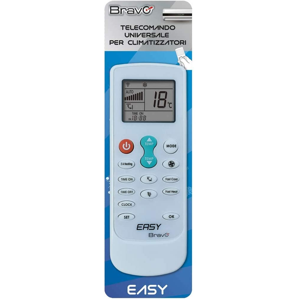 TELECOMANDO PER CONDIZIONATORE CLIMATIZZATORE D'ARIA BRAVO EASY UNIVERSALE (92102155)