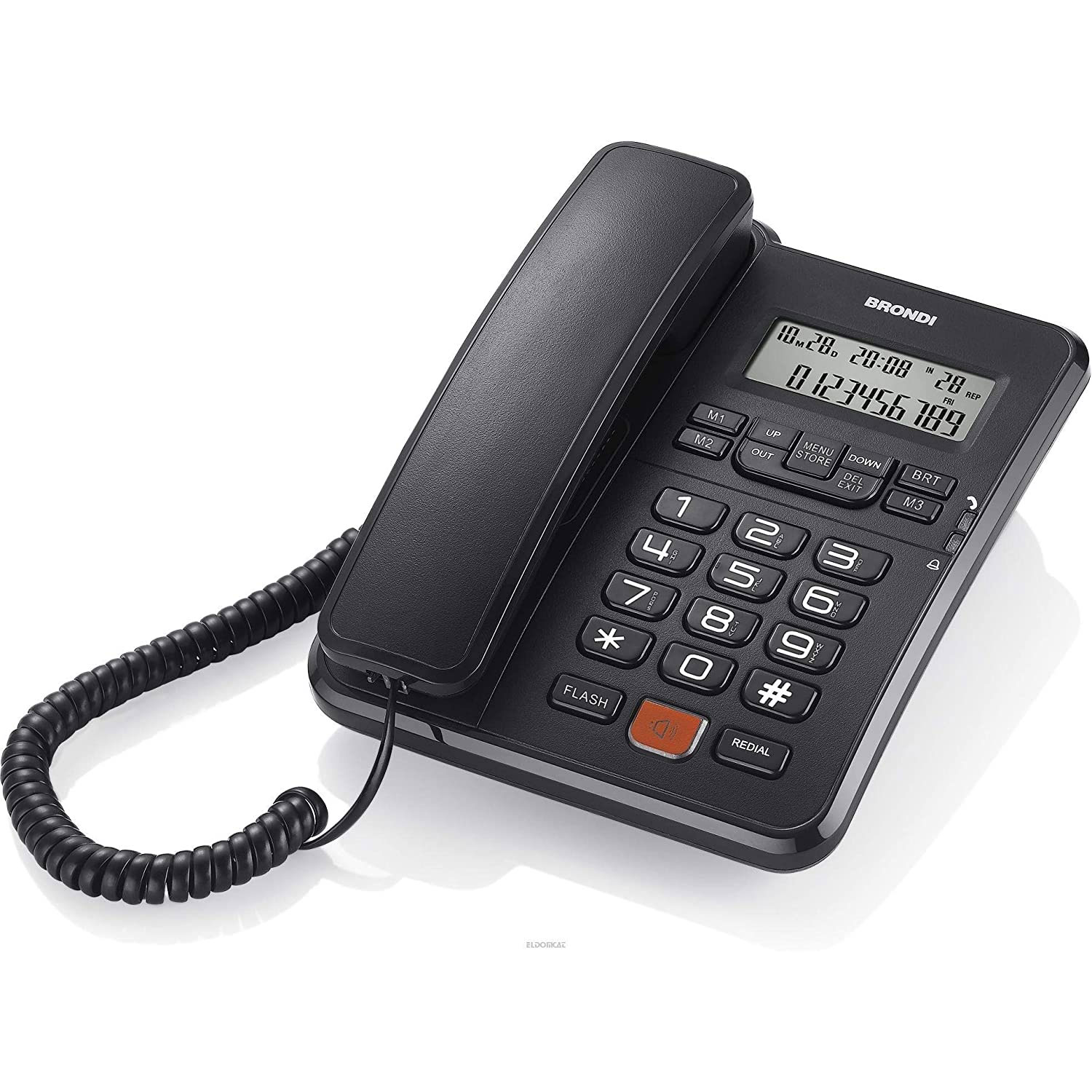 TELEFONO FISSO BRONDI OFFICE DESK CON DISPLAY COLORE NERO