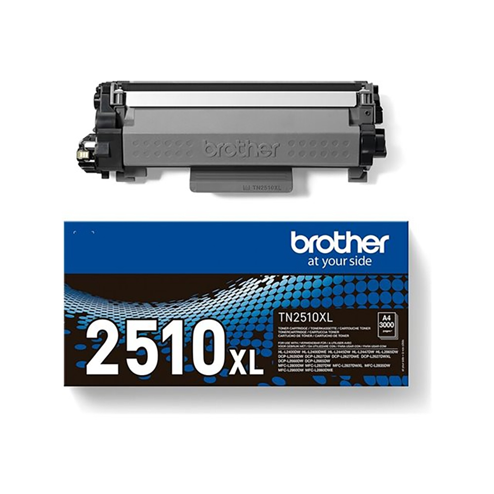 TONER BROTHER ORIGINALE TN-2510XL 3K PER DCP-L2620DW, DCP-L2627DWE, DCP-L2627DWXL, DCP-L2660DW, HL-L2400DWE, HL-L2445DW, HL-L2447DW, MFC-L2800DW, MFC-L2827DWXL, MFC-L2860DW