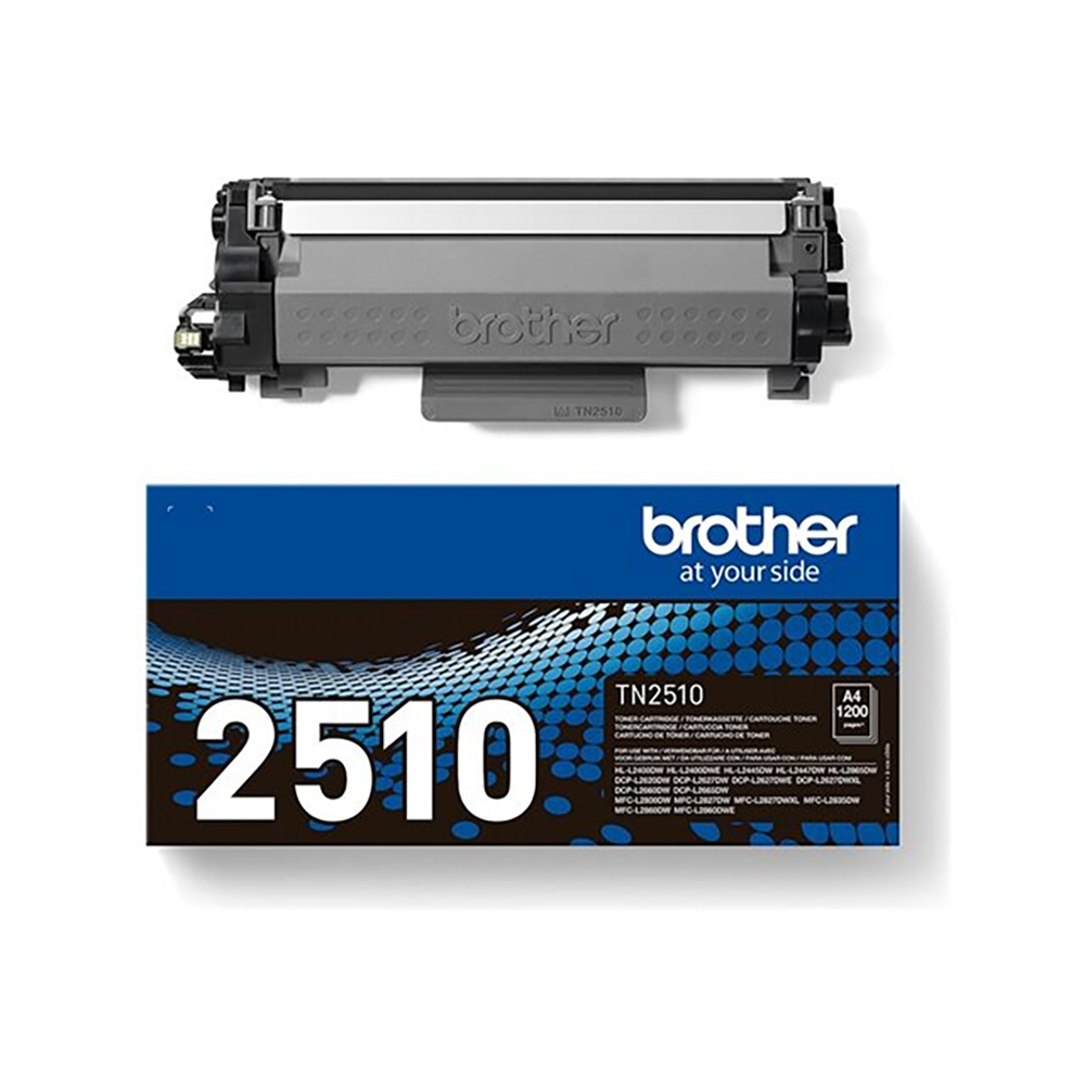TONER BROTHER ORIGINALE TN-2510 1.2K PER DCP-L2620DW, DCP-L2627DWE, DCP-L2627DWXL, DCP-L2660DW, HL-L2400DWE, HL-L2445DW, HL-L2447DW, MFC-L2800DW, MFC-L2827DWXL, MFC-L2860DW