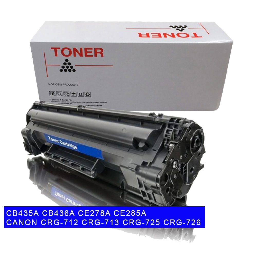 TONER HP-CANON COMPATIBILE HP CB435A CB436A CE278A CE285A / CANON CRG-712 CRG-713 CRG-725 CRG-726 CRG-728 HP Laserjet  P1005 M1120 P1102 - Canon LBP3010 LBP6200 MF-4780w MF-4890dw