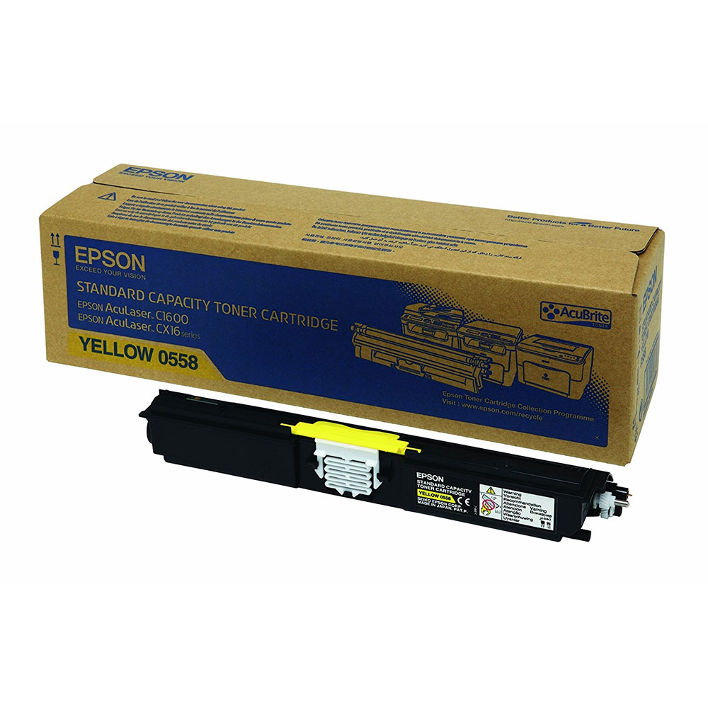 TONER EPSON ORIGINALE MFP LASER YELLOW 0558 PER SERIE AcuLaser CX16 C1600 (1.600pg)