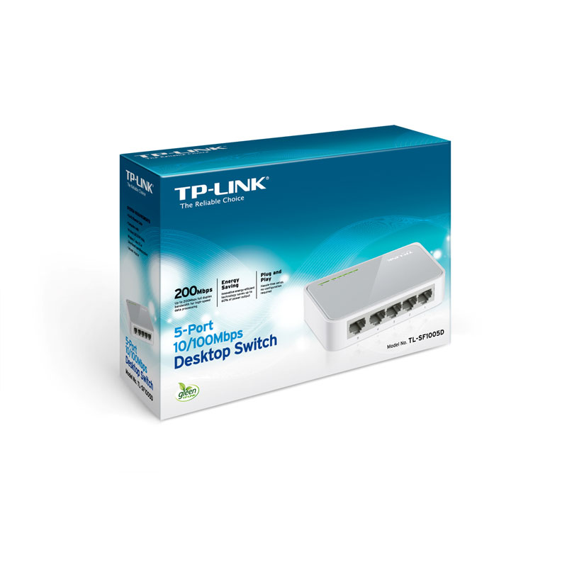 SWITCH DESKTOP DI RETE TP-LINK 5-Port 10/100Mbps TL-SF1005D