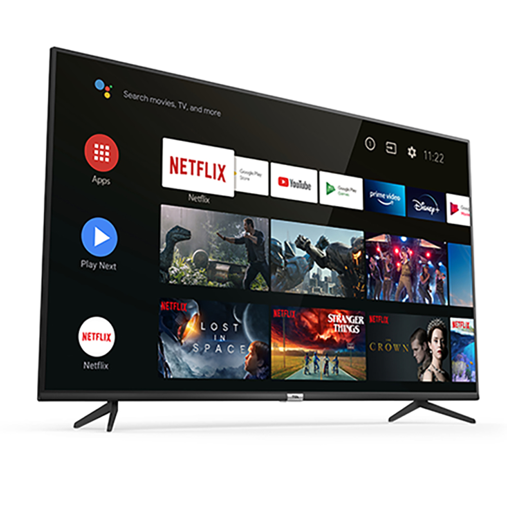 TV LED 43" TCL 43P6150 4K UHD HDR SMART TV ANDROID WIFI DVB-T2 COLORE NERO