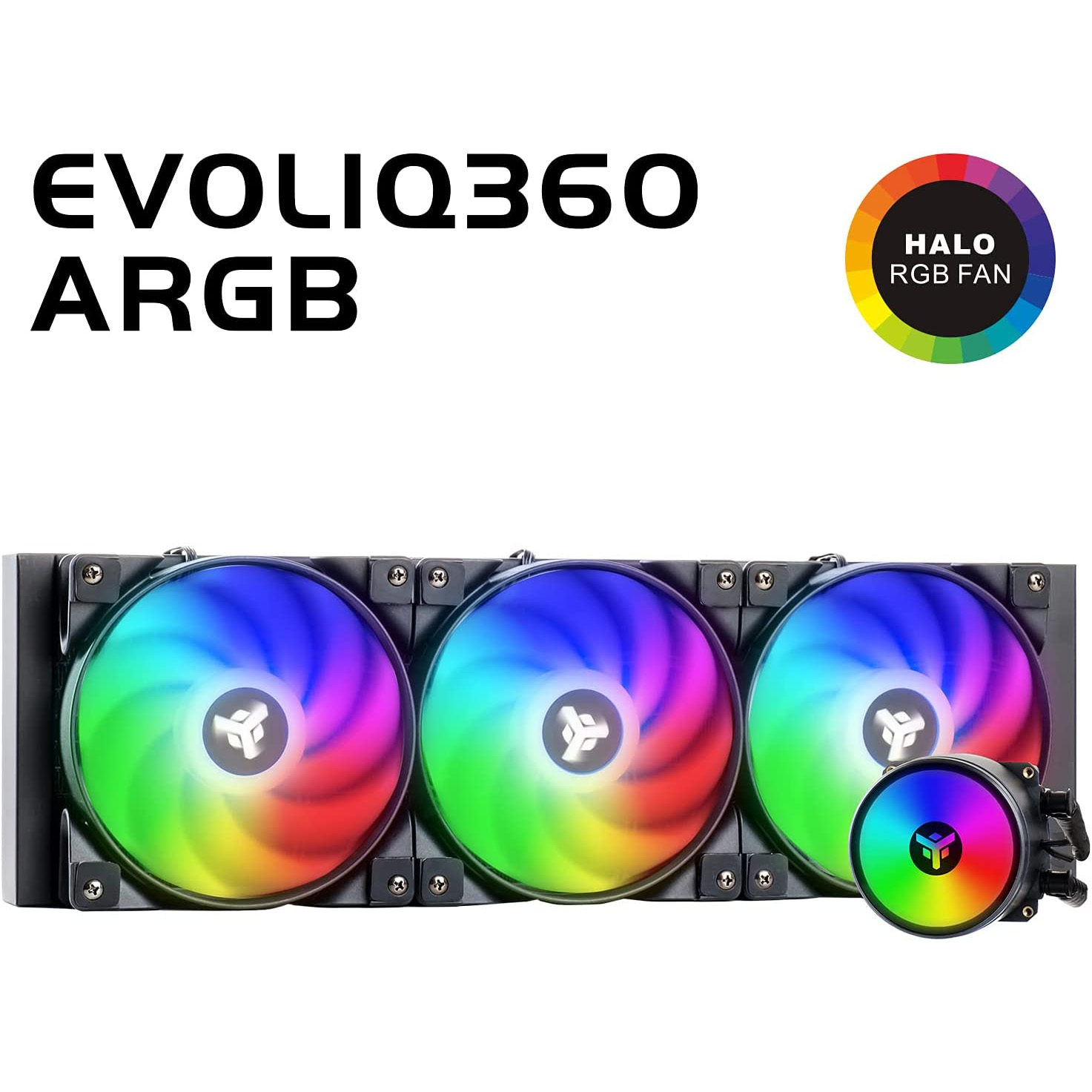 VENTOLA DISSIPATORE A LIQUIDO CPU ITEK EVOLIQ 360 ARGB - Socket Universale, LED ARGB - 350 Watt TDP - 360mm