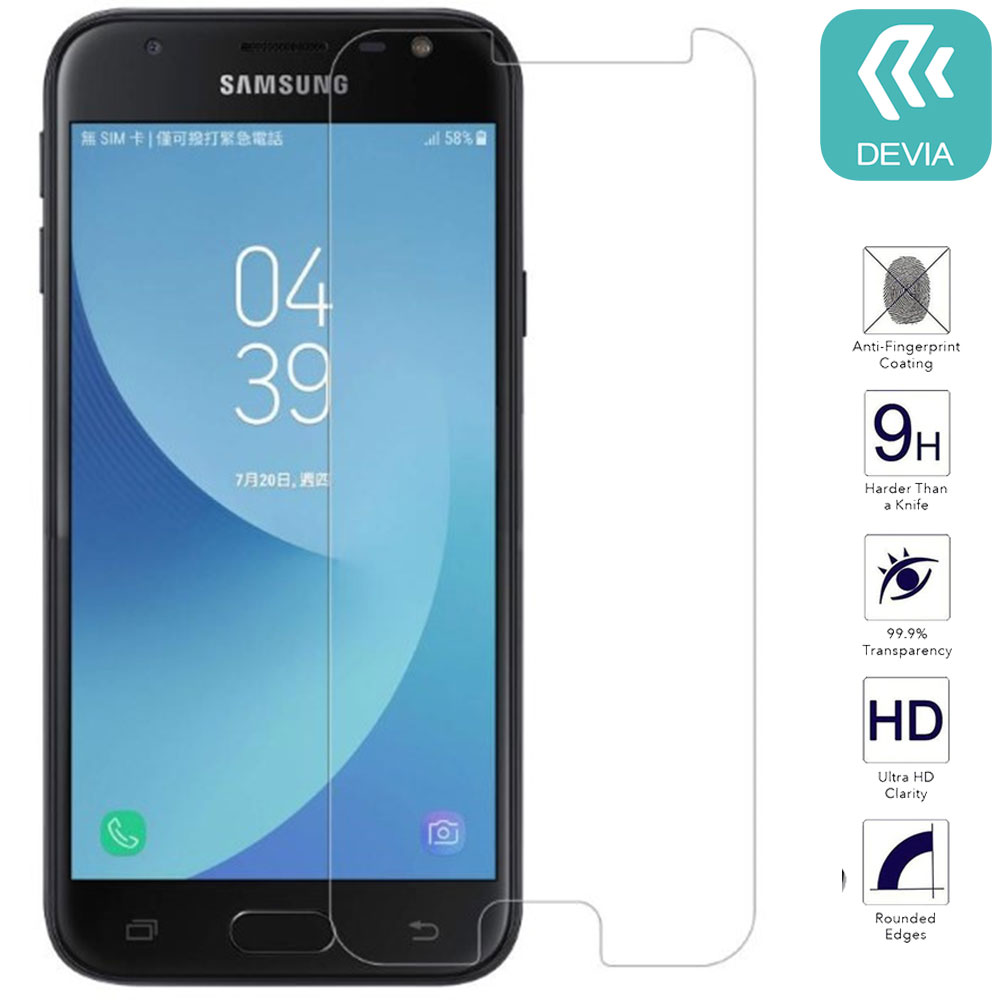 DEVIA PELLICOLA IN VETRO TEMPERATO 9H 0.26mm PER SMATHPHONE SAMSUNG GALAXY J3 2017 (SM-J330F)