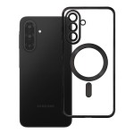 CUSTODIA ELECTRO MAG COVER TRASPARENTE PROTEZIONE FOTOCAMERA E BORDI CON MAGSAFE ( NERO ) PER SAMSUNG Galaxy A17 - SAMSUNG Galaxy A18