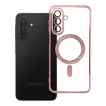CUSTODIA ELECTRO MAG COVER TRASPARENTE PROTEZIONE FOTOCAMERA E BORDI CON MAGSAFE ( GOLD ROSE ) PER SAMSUNG Galaxy A17 - SAMSUNG Galaxy A18