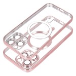 CUSTODIA ELECTRO MAG COVER TRASPARENTE PROTEZIONE FOTOCAMERA E BORDI CON MAGSAFE ( GOLD ROSE ) PER SAMSUNG Galaxy A17 - SAMSUNG Galaxy A18