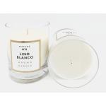 CANDELA PROFUMATA CLASSIC GLASS LINO BIANCO 250gr profumazione tè bianco e pompelmo