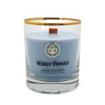 CANDELA PROFUMATA ORGANIC WATER FLOWER 250gr profumazione ambra e muschio