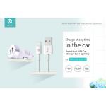 KIT DEVIA DESCI539W CARICABATTERIE DA AUTO 2.1A + CAVO DATI 1MT LIGHTNING PER iOS 10 E SUPERIORI COLORE BIANCO