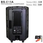 CASSA ACUSTICA BI-AMPLIFICATA 2 VIE ABS 15" - 700W MUSICALI- 45-20kHzz - 128dBmax. 4 ohm BS-E15A
