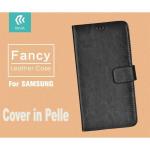 DEVIA CUSTODIA FLIP A LIBRO IN PELLE NERA FRANCY PER TELEFONO CELLULARE SAMSUNG GALAXY A5 2016 (SM-A510)