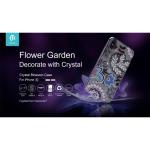 DEVIA CUSTODIA COVER SWAROSKY CRYSTAL BLOOSOM NERA PER TELEFONO CELLULARE IPHONE X