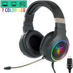 CUFFIE GAMING ITEK H430 7.1 CON VIBRO, 7 COLORI LED + RGB, MICROFONO FLESSIBILE, CONTROLLO VOLUME, USB, COMPATIBILE PER PC E CONSOLE