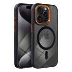 CUSTODIA ELECTRO MAG COVER TRASPARENTE PROTEZIONE FOTOCAMERA E BORDI CON MAGSAFE ( BLACK-ORO SCURO ) PER SAMSUNG S26