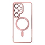 CUSTODIA ELECTRO MAG COVER TRASPARENTE PROTEZIONE FOTOCAMERA E BORDI CON MAGSAFE ( ROSE GOLD ) PER SAMSUNG S26 ULTRA