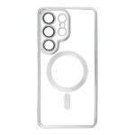 CUSTODIA ELECTRO MAG COVER TRASPARENTE PROTEZIONE FOTOCAMERA E BORDI CON MAGSAFE ( SILVER ) PER SAMSUNG S26 ULTRA