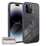 COLOR EDGE MAG COVER TRASPARENTE PROTEZIONE FOTOCAMERA E BORDI ( VIOLA ) PER iPhone 15