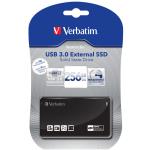 HARD DISK SOLID STATE VERBATIM 2.5" STORE'N GO SSD 256GB USB 3.0 ESTERNO BLACK 47623
