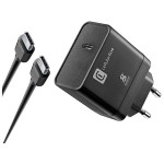 CELLULARLINE CARICABATTERIE Super Fast Charging 45W PD + CAVO USB-Type-C 1Mt COLORE NERO
