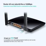 ROUTER 4G LTE TP-LINK MR6400 300Mbps Wi-Fi + SWITCH 4PT 2 ANTENNE OMNI DIREZIONALE