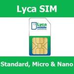 SCHEDA SIM CARD LYCAMOBILE Euro 0