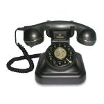 TELEFONO FISSO BRONDI STILE VINTAGE 20 CON CAVO IN TESSUTO COLORE NERO