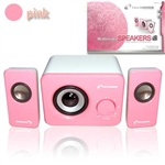 CASSE ACUSTICHE PER PC TECHMADE 2.1 PINK 16W RMS CON SUBWOOFER TM-S21163