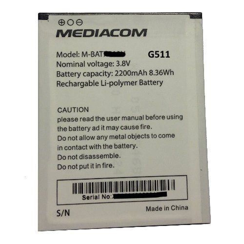 MEDIACOM BATTERIA M-1BATG511 Lithium 3.8v 2200mAh RECHARGEABLE PER TELEFONO CELLULARE SMARTPHONE PhonePad Duo G - M-PPAG511, M-PPBG511