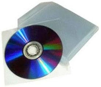 BUSTINE PER CD E DVD IN PVC TRASPARENTE HIGH QUALITY CON ALETTA CONF.100PZ