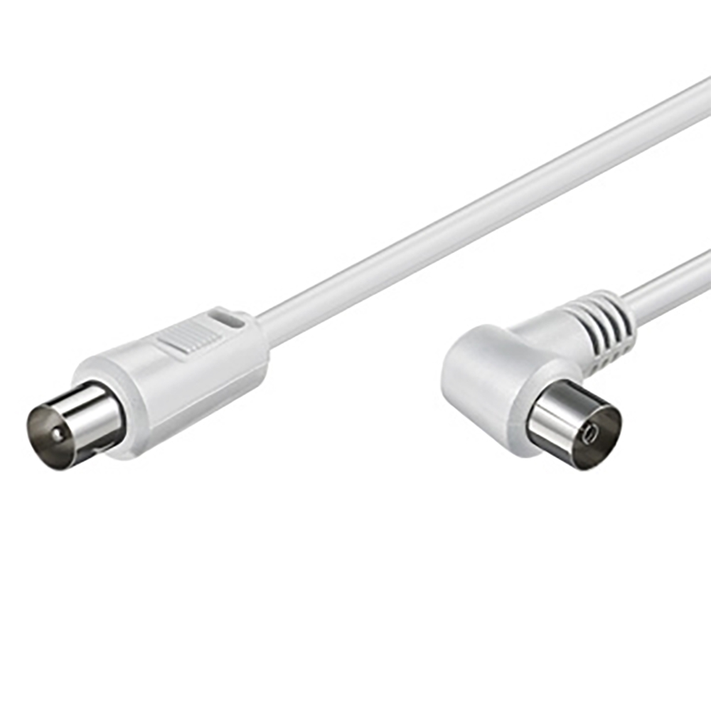 CAVO ANTENNA TV IEC M/F ANGOLATO 90° - 2.5 MT (67360)