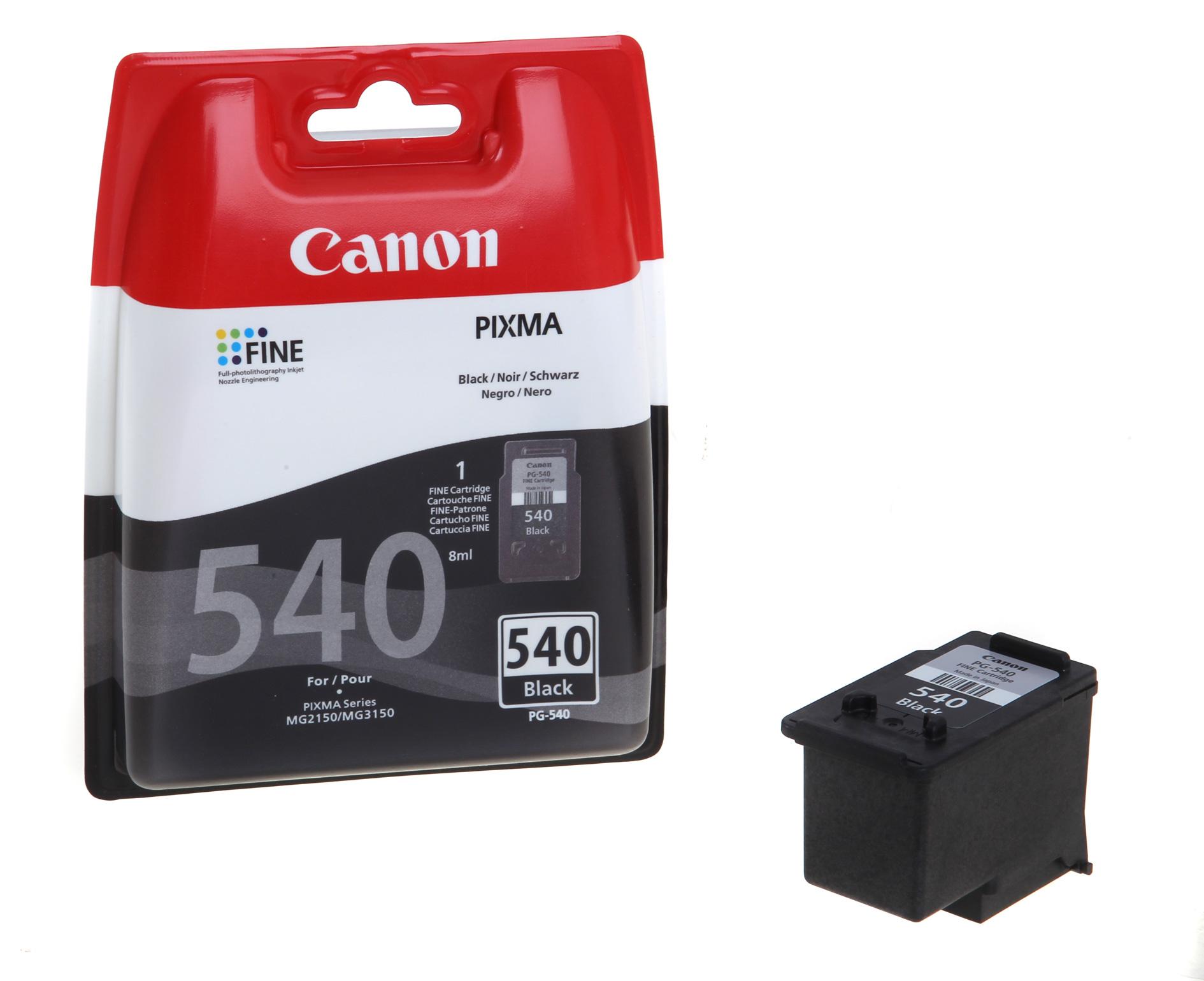 CARTUCCIA CANON PG-540 NERA ORIGINALE 8 ml. PIXMA MG2150, MG3150