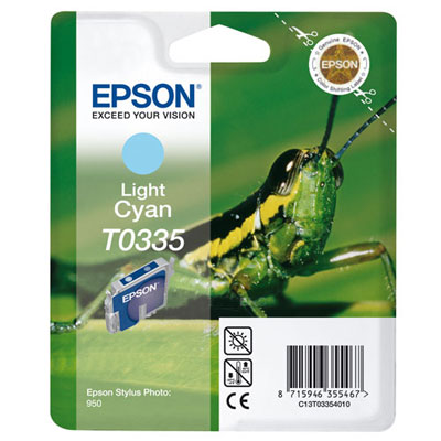 CARTUCCIA INK-JET EPSON LIGHT CIANO CAVALLETTA ORIGINALE C13T03354010 STYLUS PHOTO 950