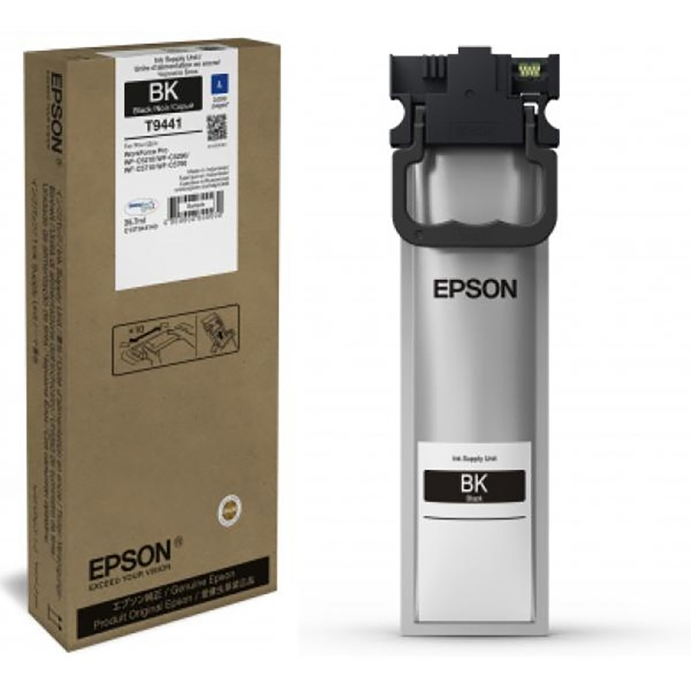 CARTUCCIA EPSON NERO T9441 C13T944140 19.9ml PER WorkForce Pro WF-C5210DW, WF-C5290DW, WF-C5710DWF, WF-C5790DWF