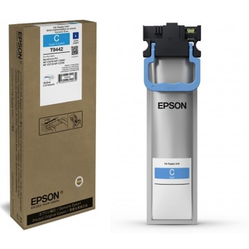 CARTUCCIA EPSON CIANO T9442 C13T944240 19.9ml PER WorkForce Pro WF-C5210DW, WF-C5290DW, WF-C5710DWF, WF-C5790DWF