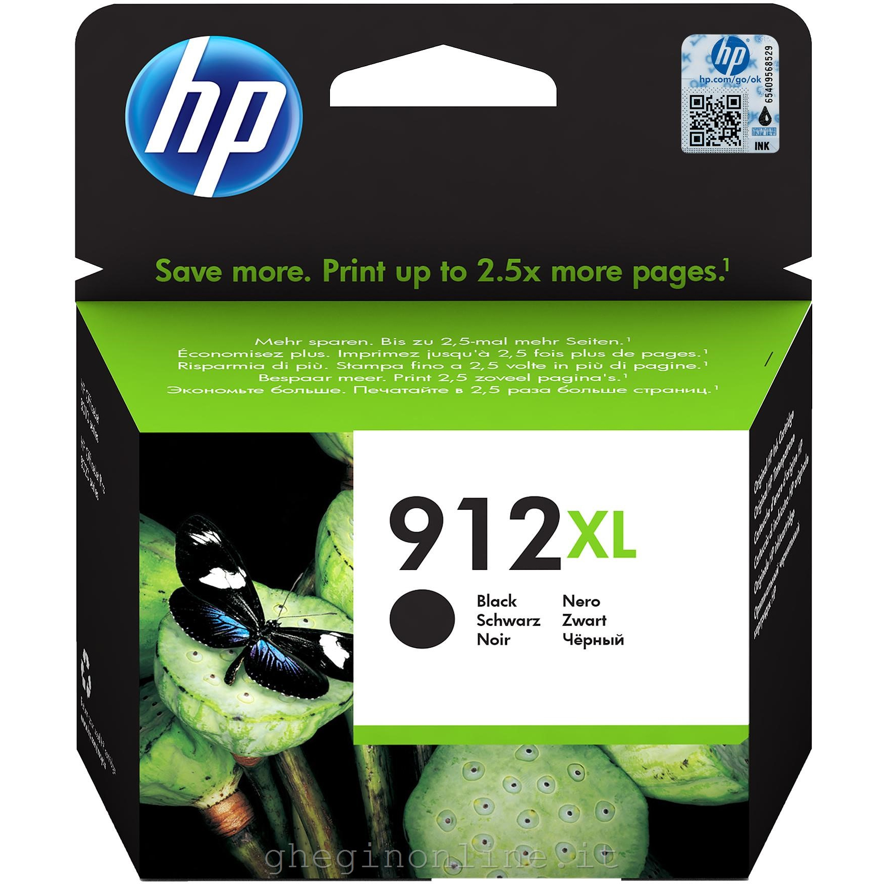 CARTUCCIA HP ORIGINALE 3YL84AE N° 912XL BLACK OfficeJet Pro 8010 OfficeJet Pro 8020